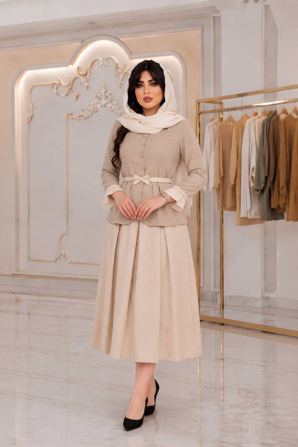 شومیز دامن سوسن جنس بزایاق