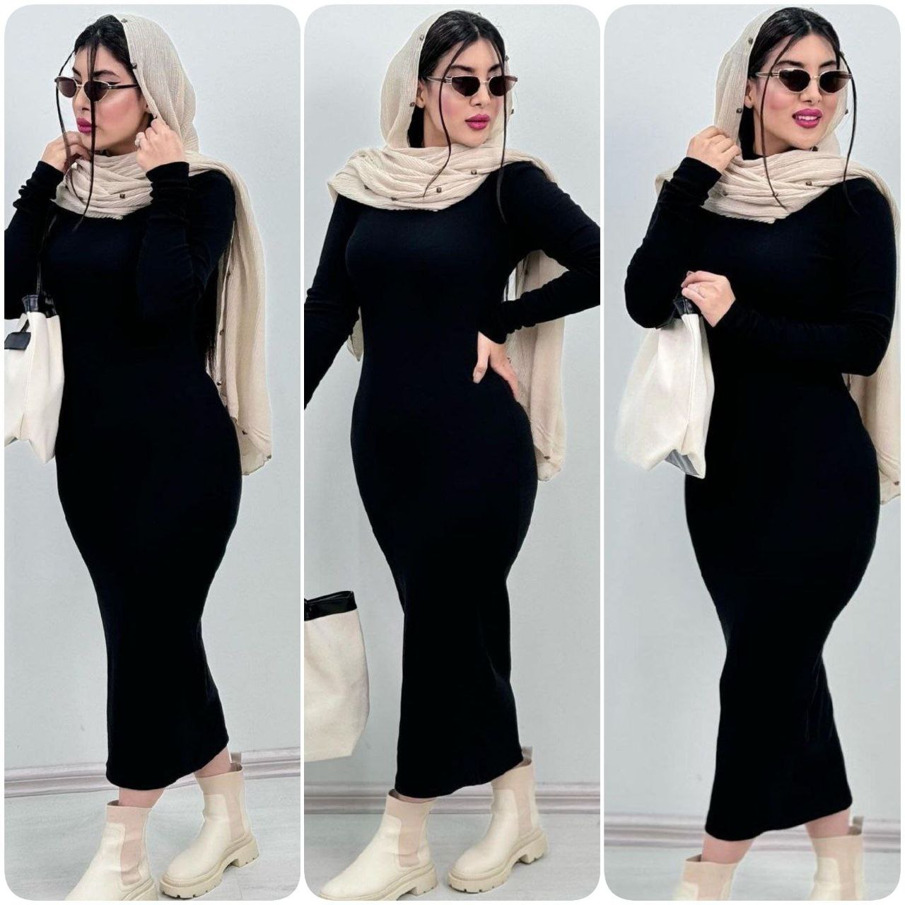 زیرمانتویی ماکسی یقه اسکی