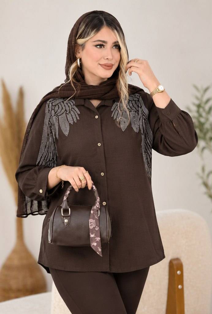 شومیز نیلوفر جنس الیزه درجه یک