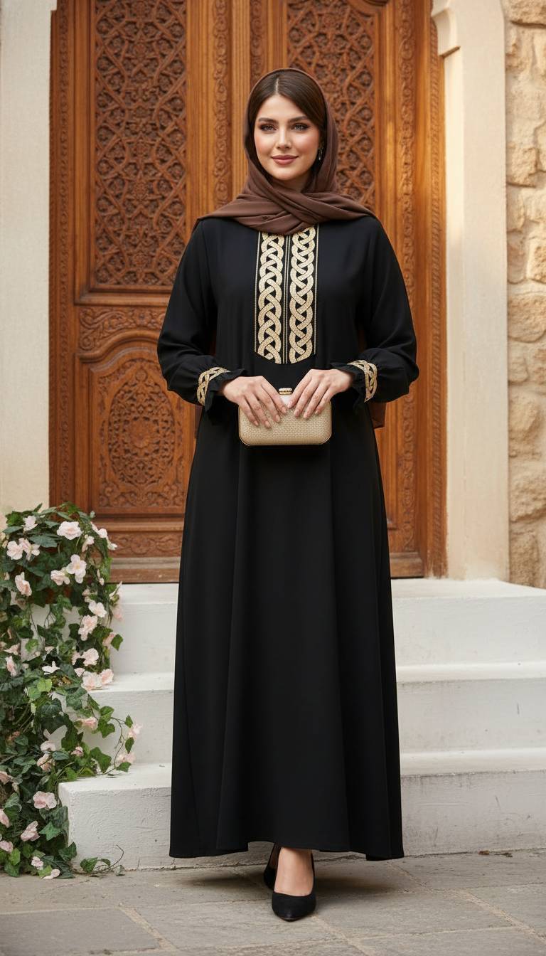 مانتو عبایی عایشه جنس الیزه
