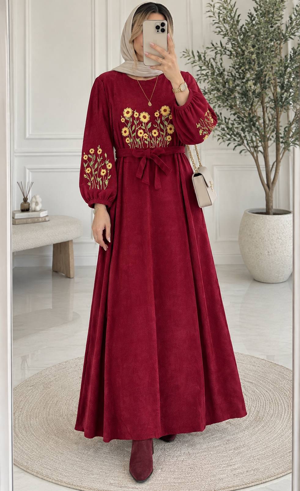 کفتان گلدوزی اروشا جنس مخمل کبریتی ریز