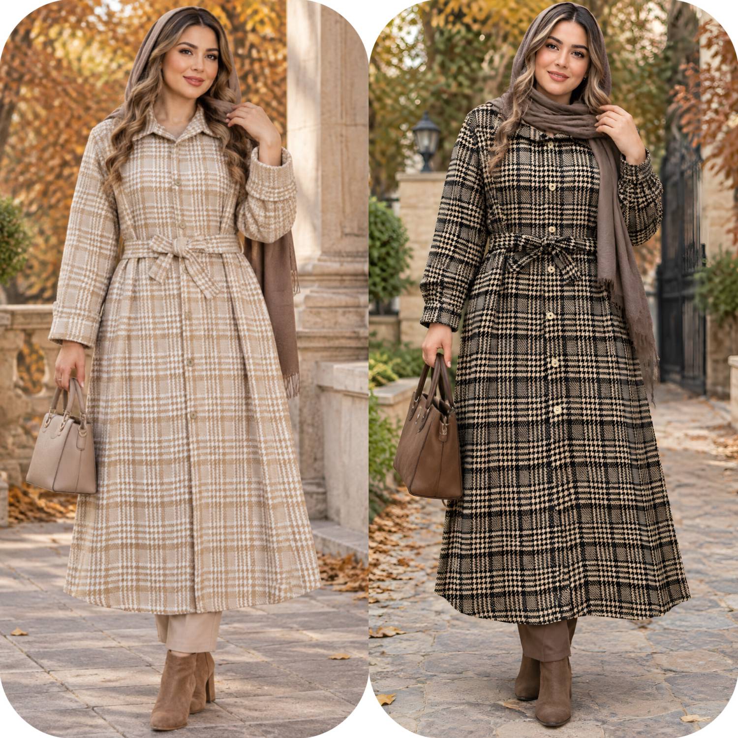 مانتو پالتویی بارانا جنس تافته ضخیم