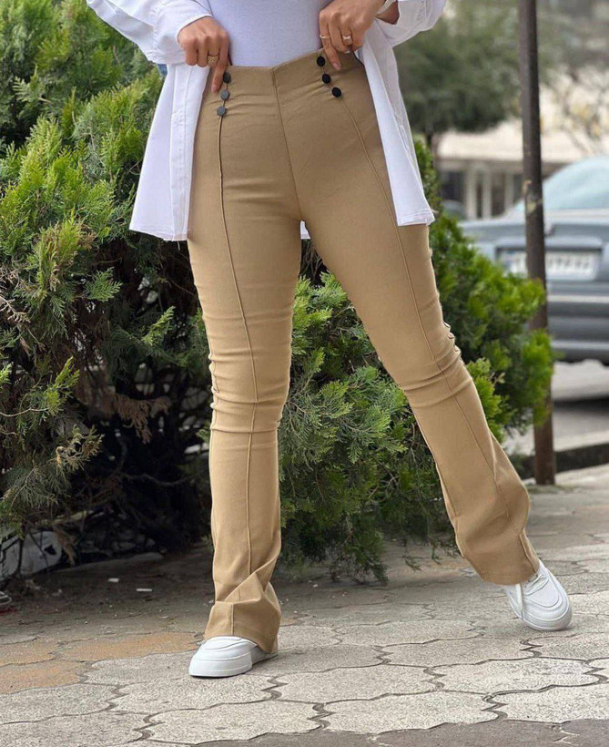 شلوار کتان شش دکمه
