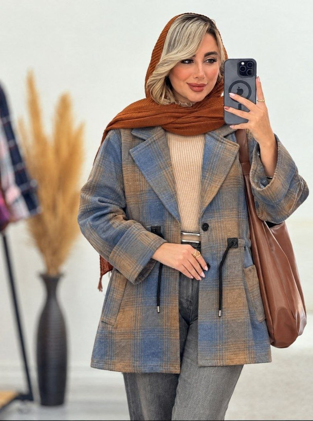 مانتو پشمی آلوینا وارداتی ضخیم