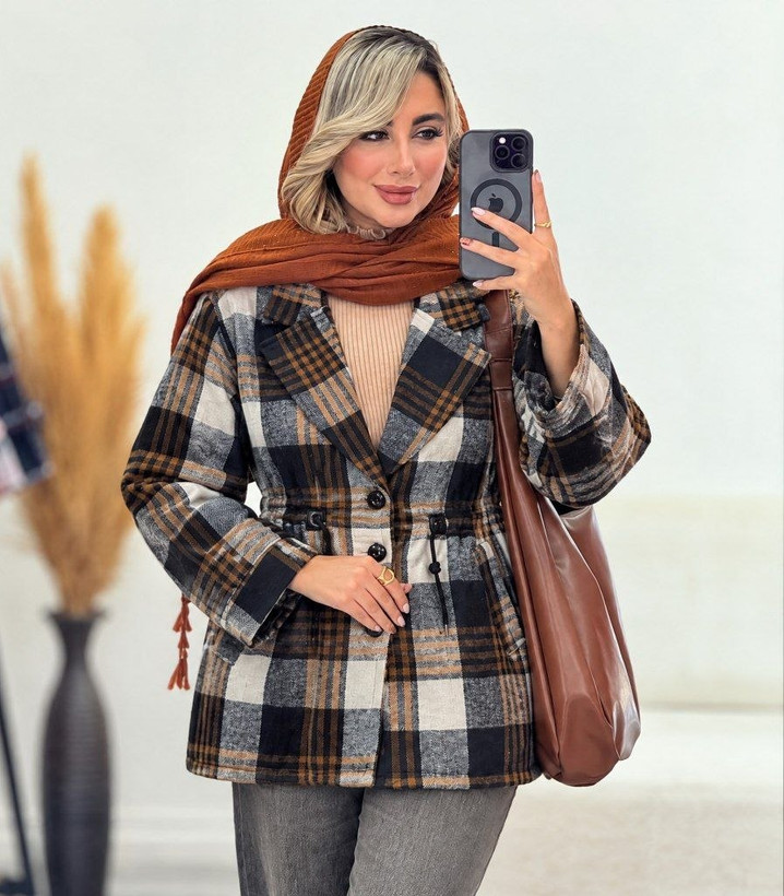 مانتو پشمی آلوینا وارداتی ضخیم