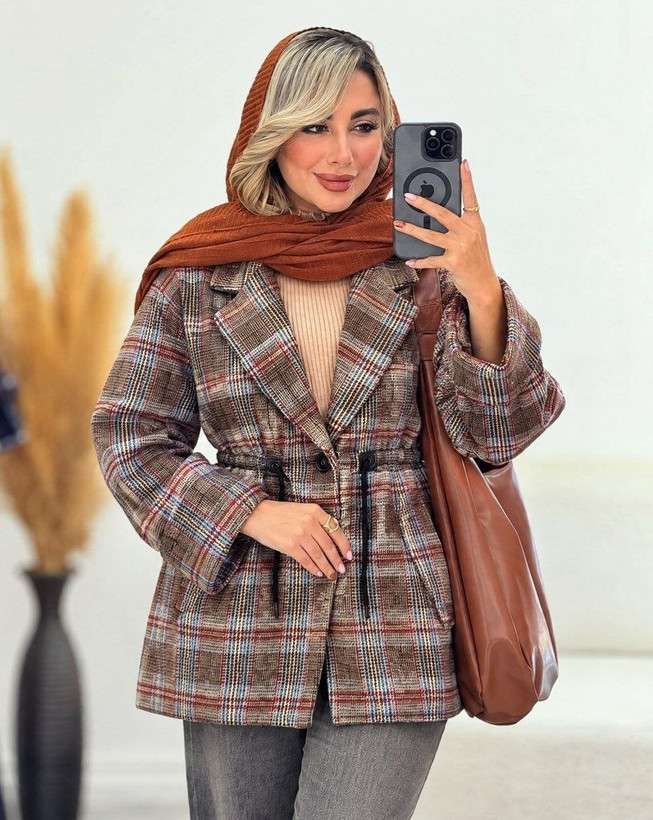مانتو پشمی آلوینا وارداتی ضخیم