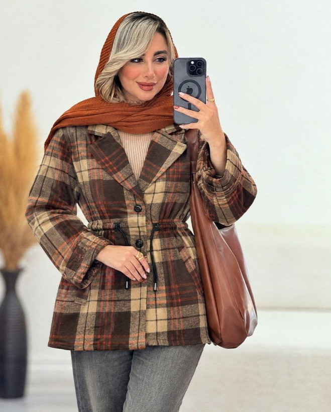 مانتو پشمی آلوینا وارداتی ضخیم