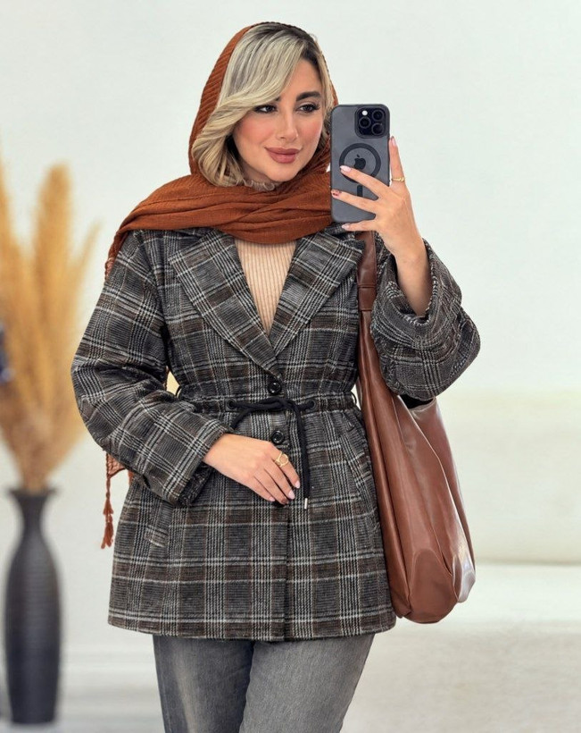 مانتو پشمی آلوینا وارداتی ضخیم