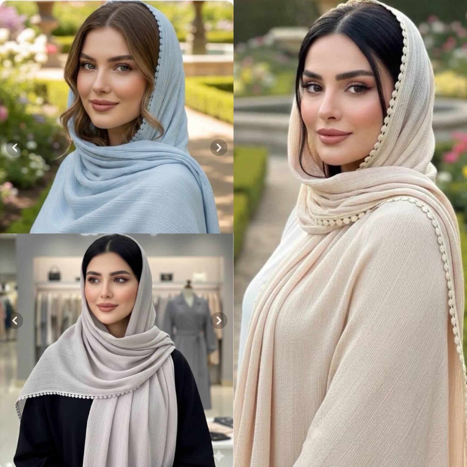 شال عدسی جنس پلیسه باکیفیت و مزونی