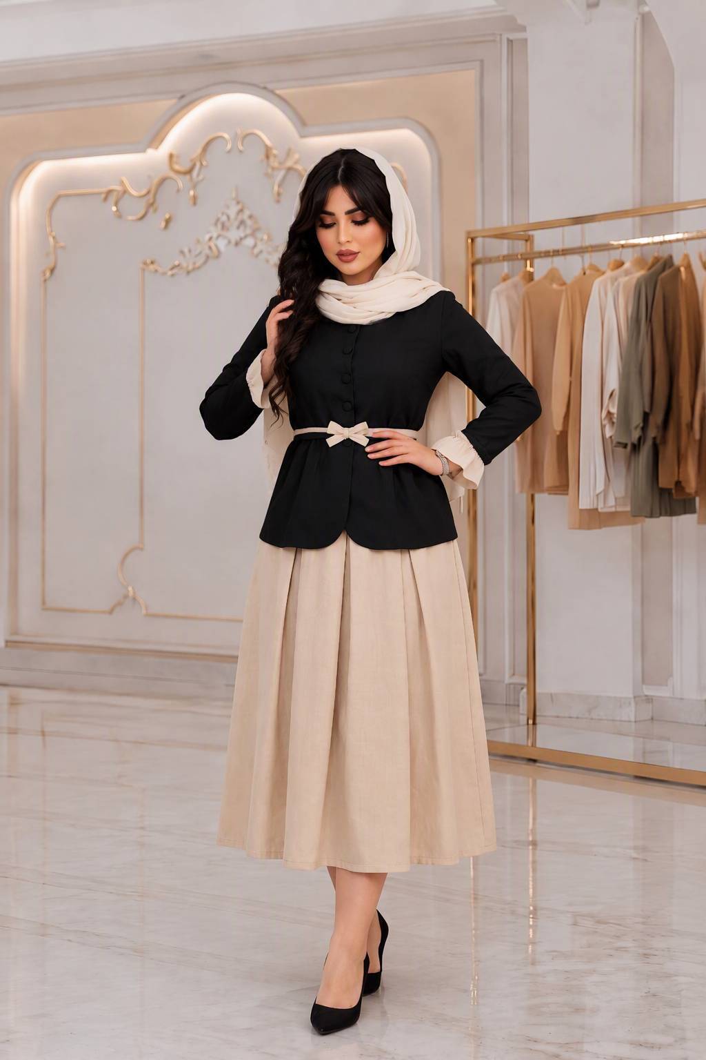شومیز دامن سوسن جنس بزایاق