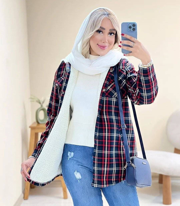 شکت گلاویز جنس چهارخونه پشمی