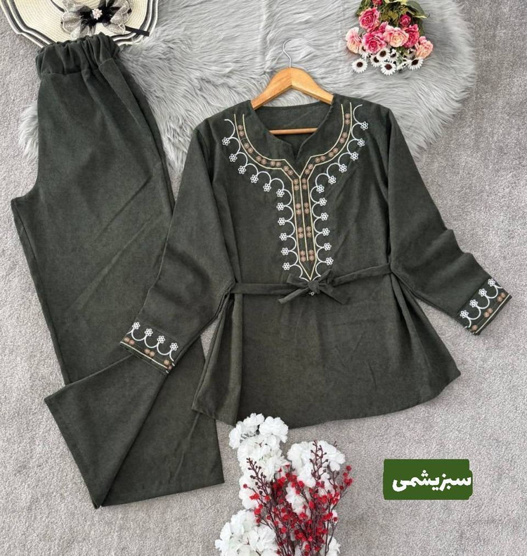 ست تونیک شلوار شرمین جنس شانتون