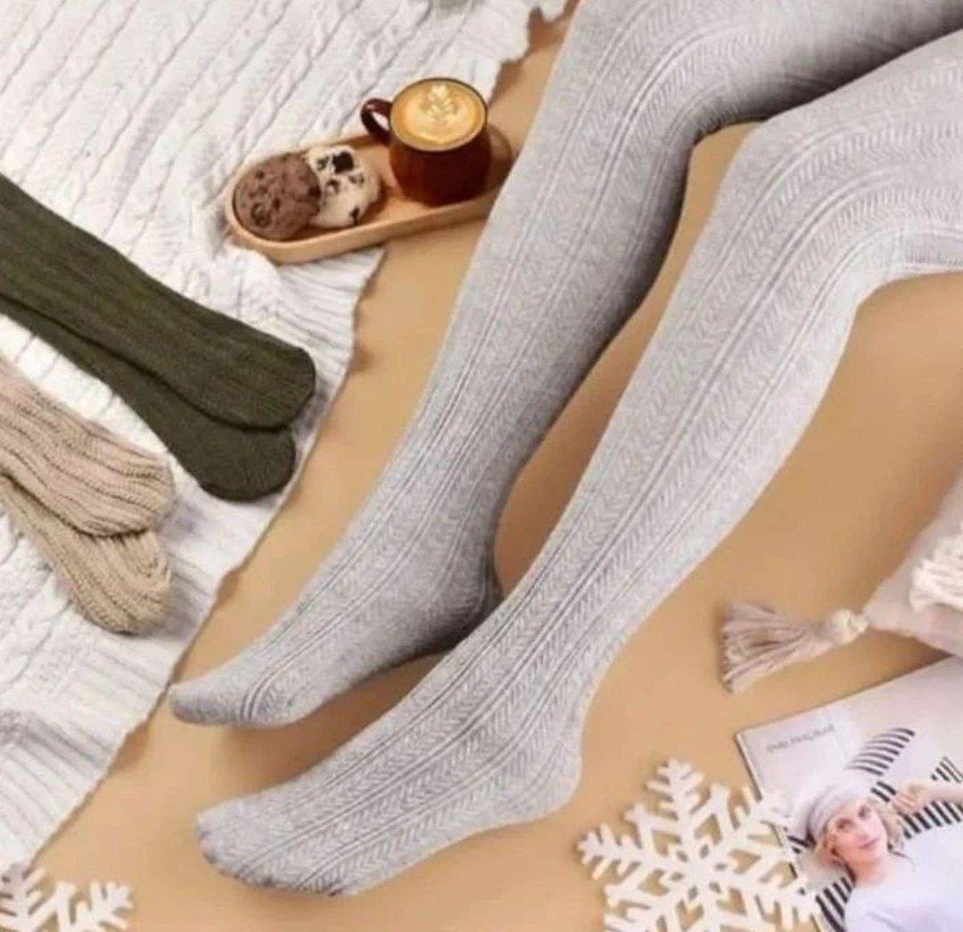 جوراب شلواری گندمی جنس بافت طرح گندم