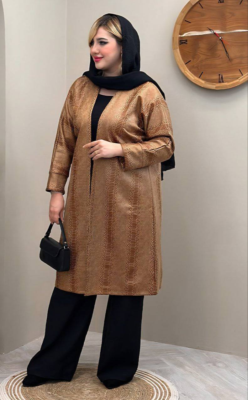 مانتو چرم پوست ماری