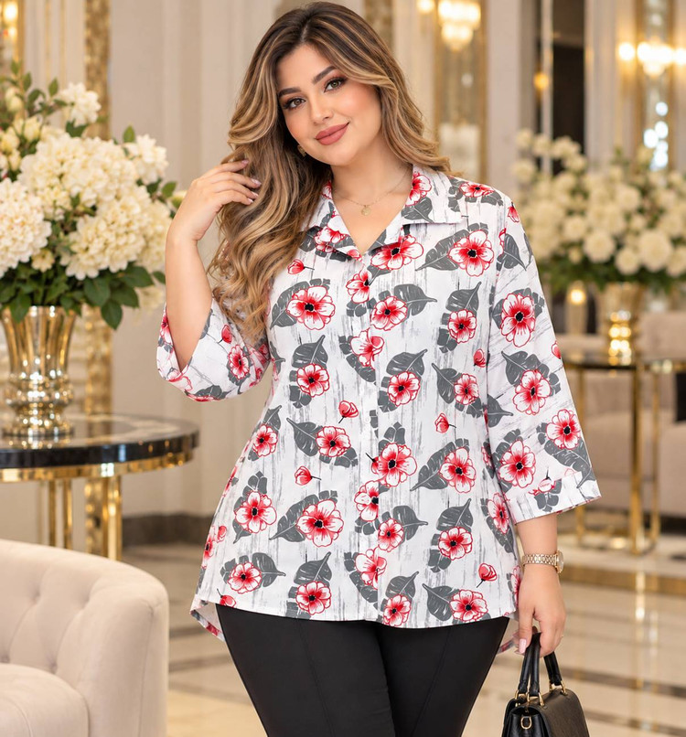 شومیز باکسی جنس الیزه گرم بالا