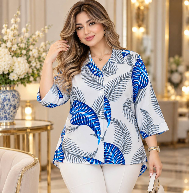 شومیز باکسی جنس الیزه گرم بالا