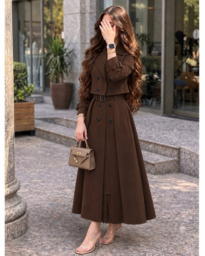 کت دامن نیلو جنس کتان پنبه درجه یک