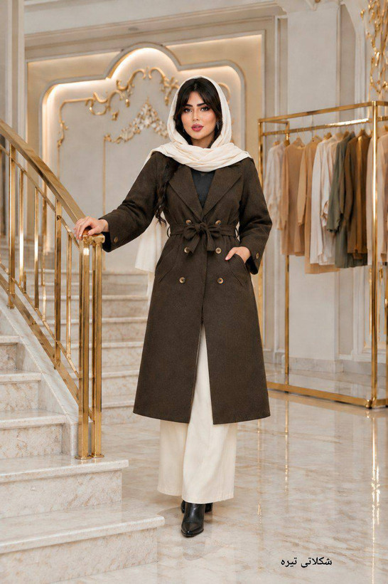 مانتو پاییزه سلین جنس مخمل کبریتی ریز
