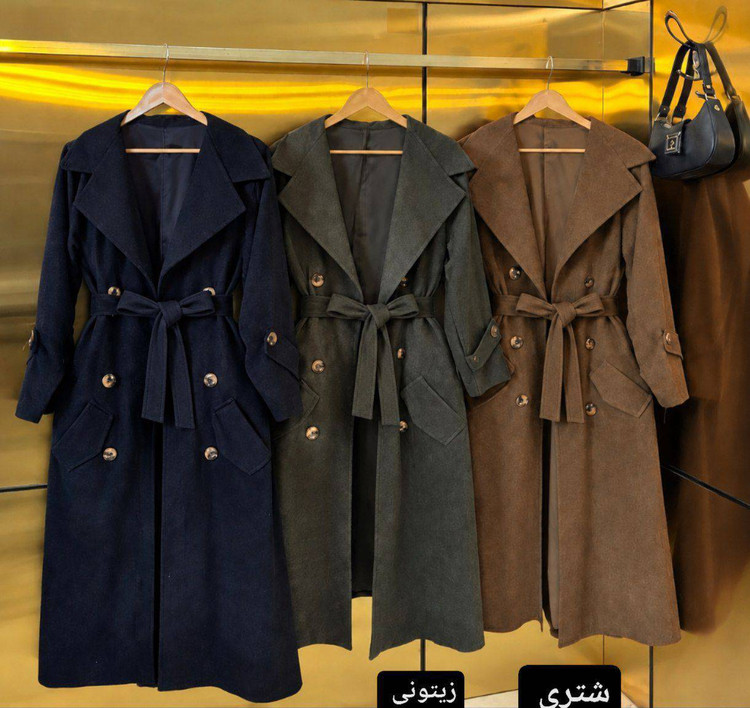 مانتو پاییزه سلین جنس مخمل کبریتی ریز